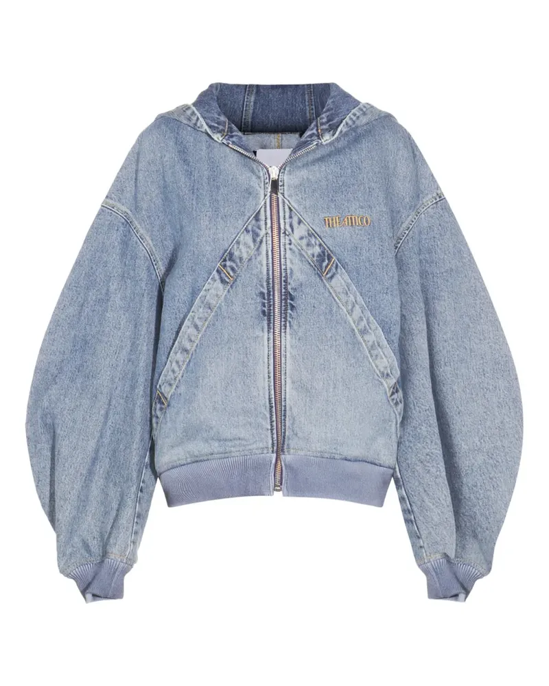 ATTICO Jeans-Bomberjacke mit Kapuze - Blau Blau