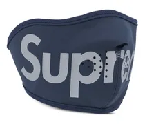 Mundschutzmaske mit Logo-Print - Blau