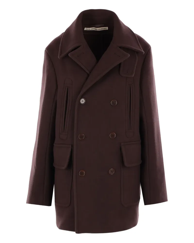 Meta Campania Collective double-breasted pocket coat - Braun Braun