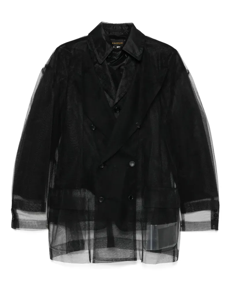 Comme des Garçons Blazer aus Tüll - Schwarz Schwarz