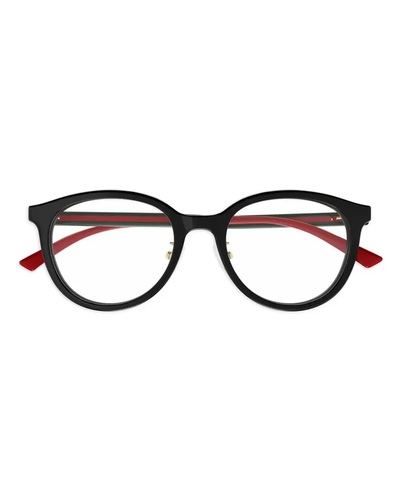 Gucci Brille mit rundem Gestell - Schwarz Schwarz