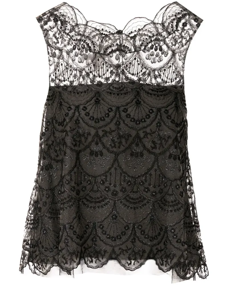 SHIATZY CHEN Top mit Spitze - Schwarz Schwarz