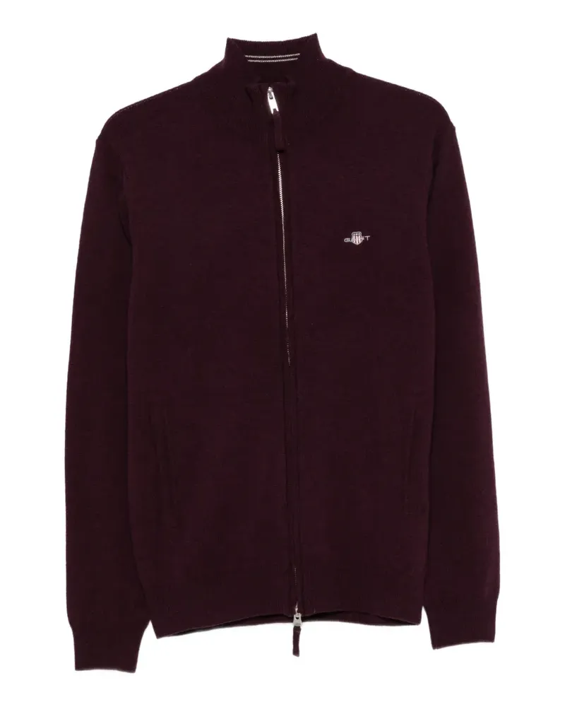 Gant zip-up wool cardigan - Rot Rot