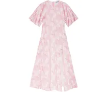 Maxikleid mit Print - Rosa