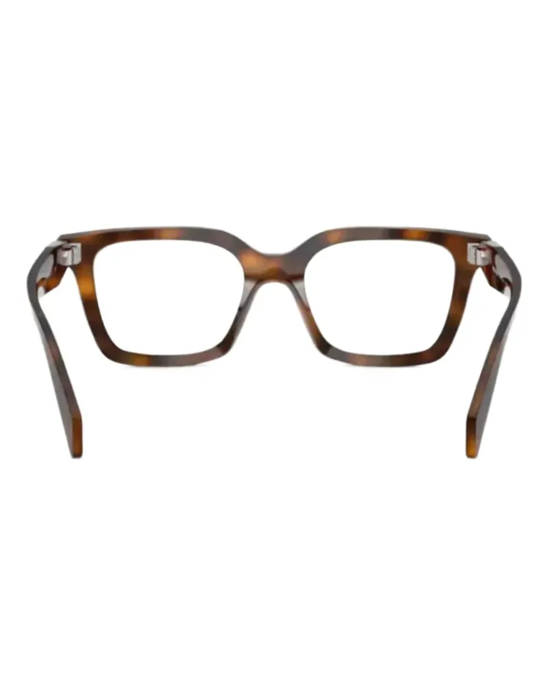 Prada Brille mit geometrischem Gestell - Braun Braun