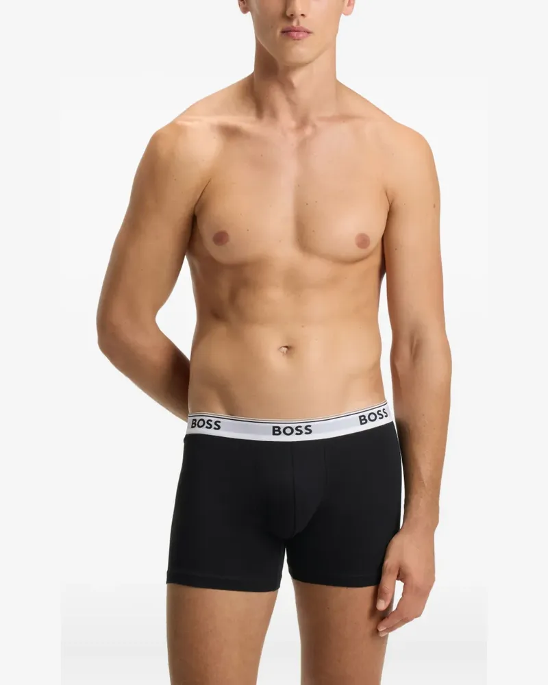HUGO BOSS Set aus drei Boxershorts mit Logo-Bund - Schwarz Schwarz