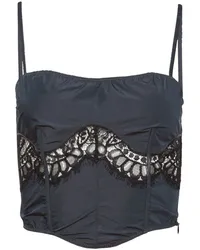 Fleur Du Mal Bustier mit Spitzenborten Blau