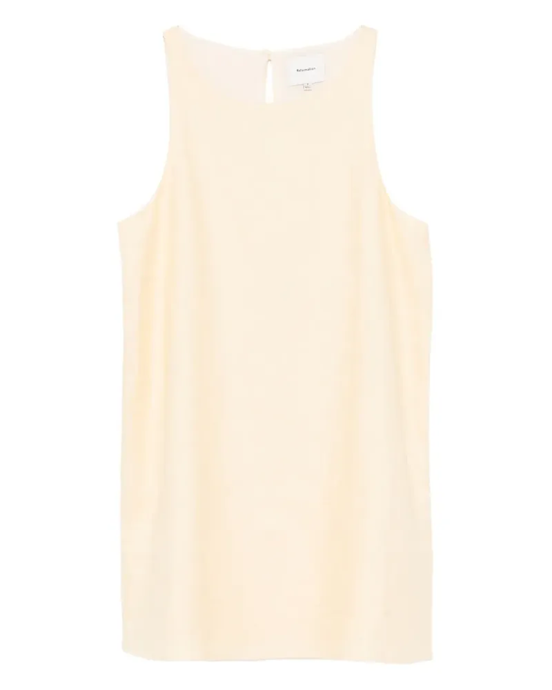 Reformation Balia Leinenkleid - Nude Nude