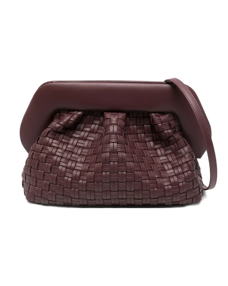 THEMOIRÈ woven detachable-strap clutch bag - Braun Braun