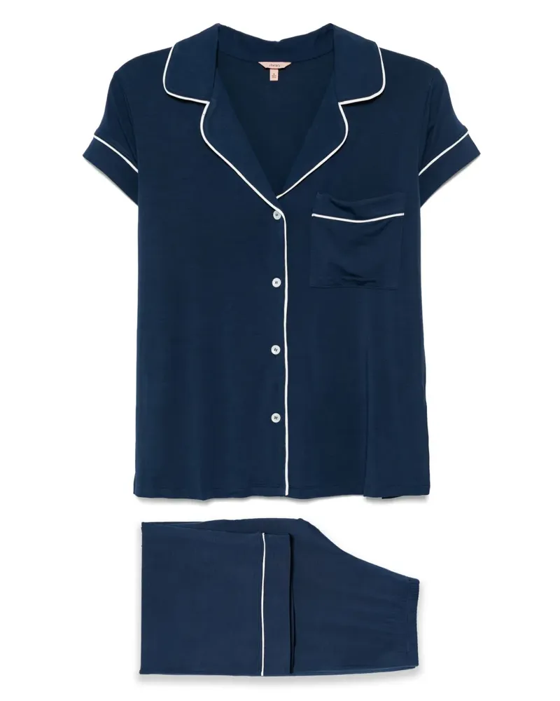 Eberjey Gisele Cropped-Pyjama - Blau Blau
