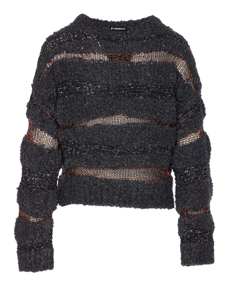 Pinko Pullover im Metallic-Look - Grau Grau