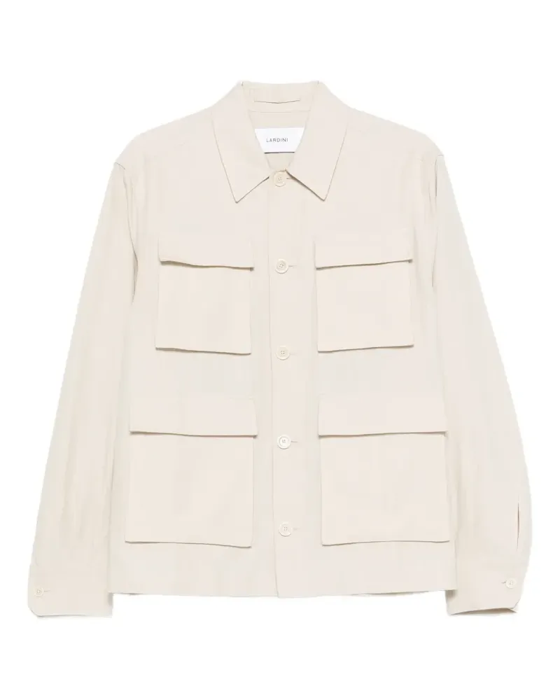 LARDINI patch pocket jacket - Nude Nude