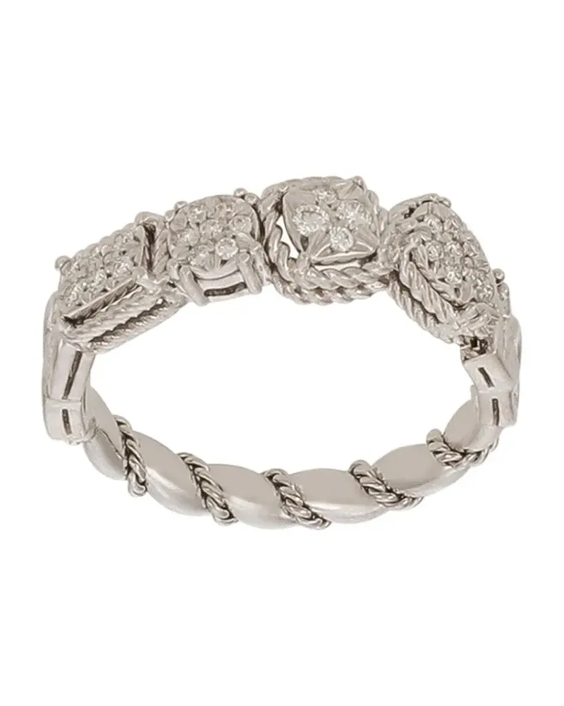 Dolce & Gabbana 18kt Easy Weißgoldring mit Diamanten Weiß