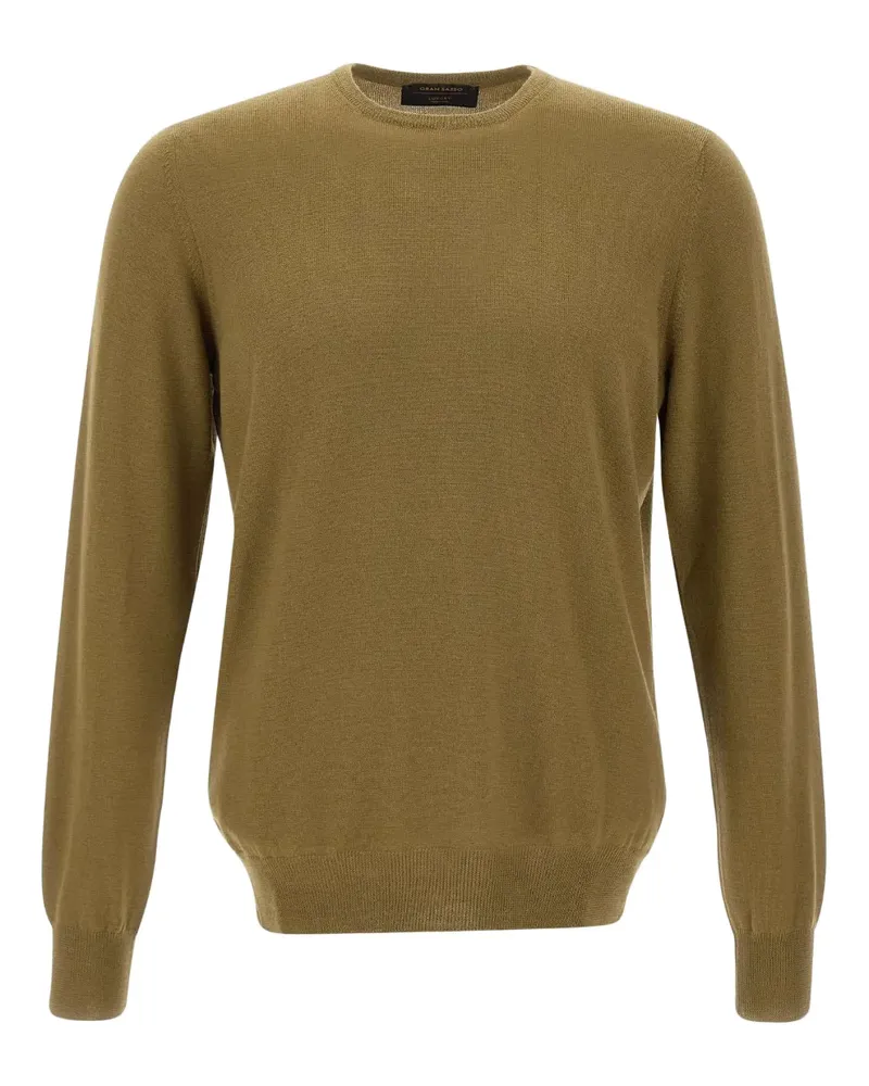 Gran Sasso Gerippter Pullover mit rundem Ausschnitt - Grün Grün