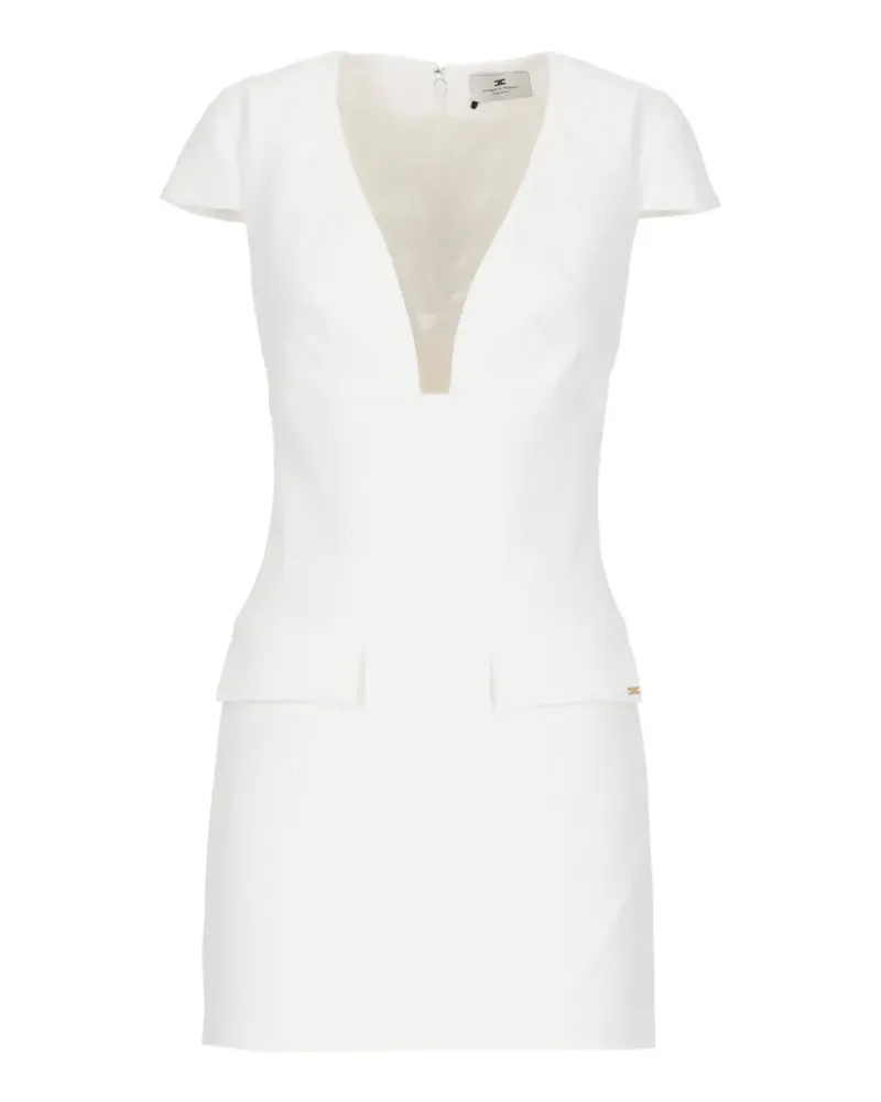 Elisabetta Franchi V-neck pocket dress - Weiß Weiß