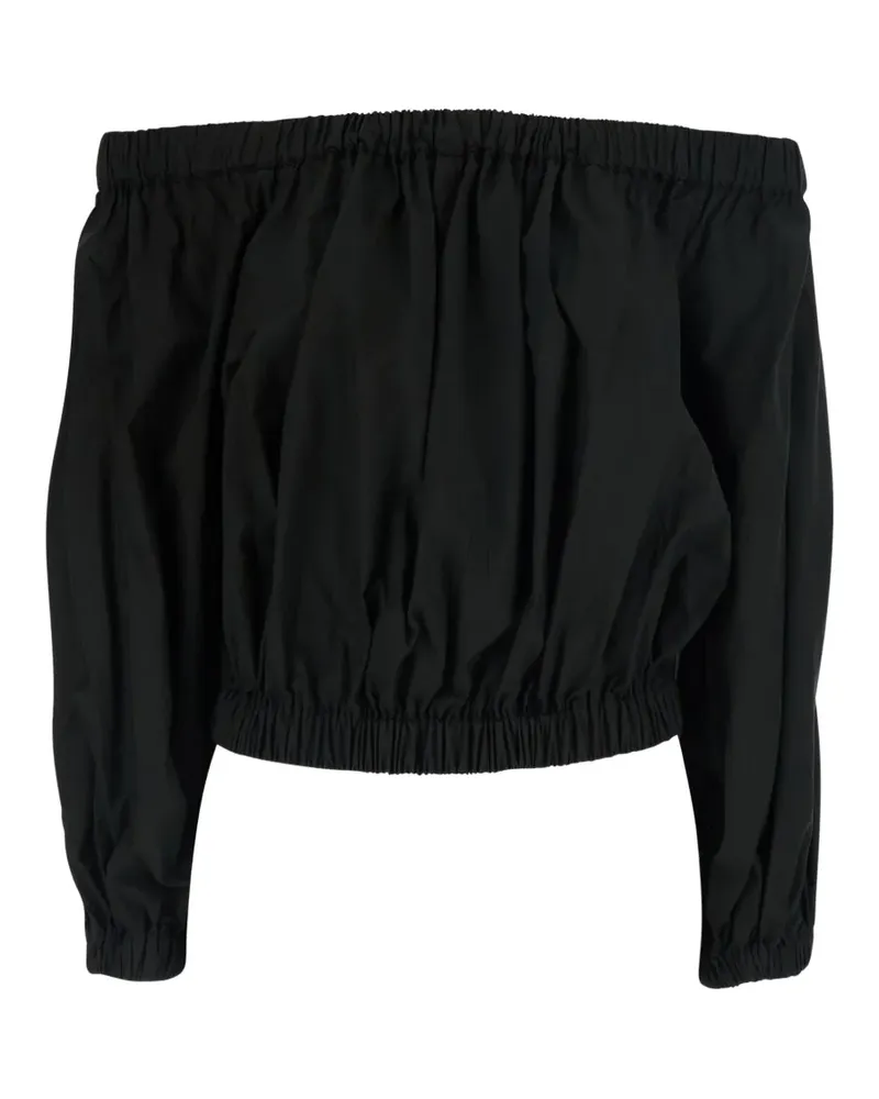 Jucca off-shoulder elasticated-hem top - Schwarz Schwarz