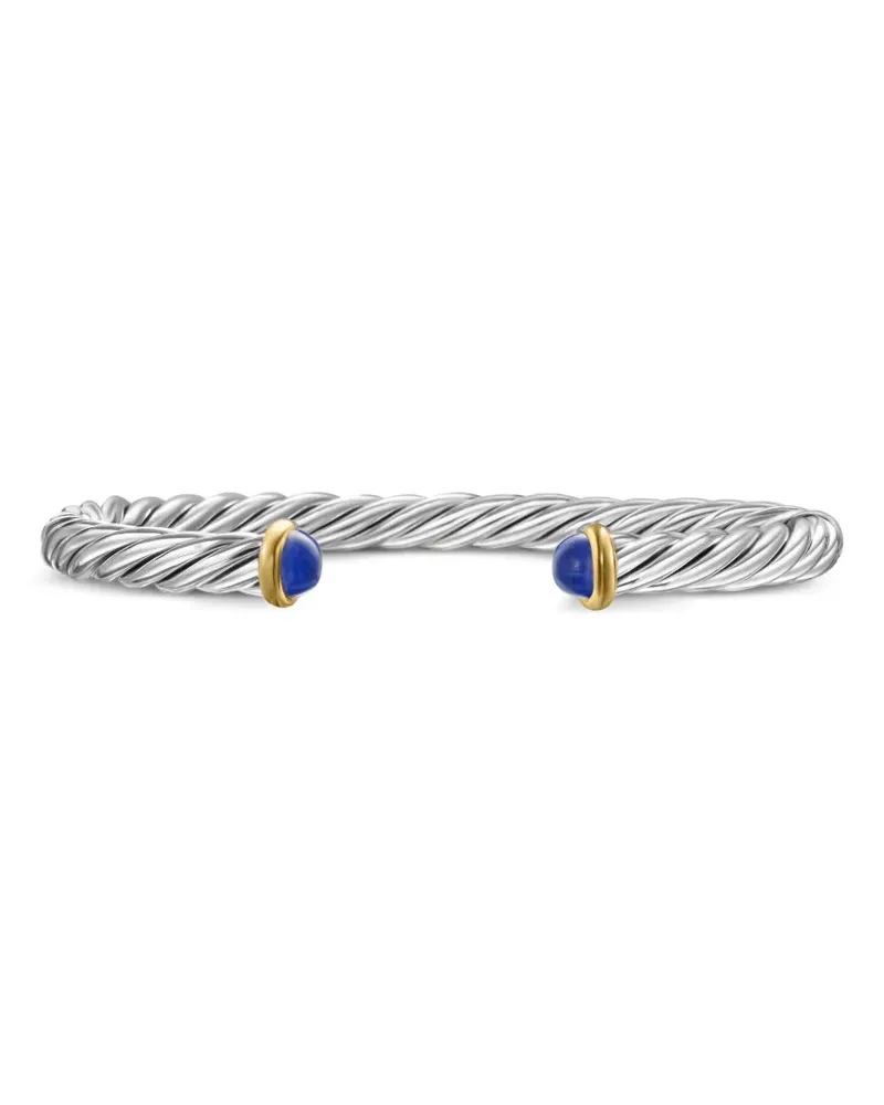 David Yurman Cable Armspange aus 14kt Gelbgold und Sterlingsilber 6mm Silber