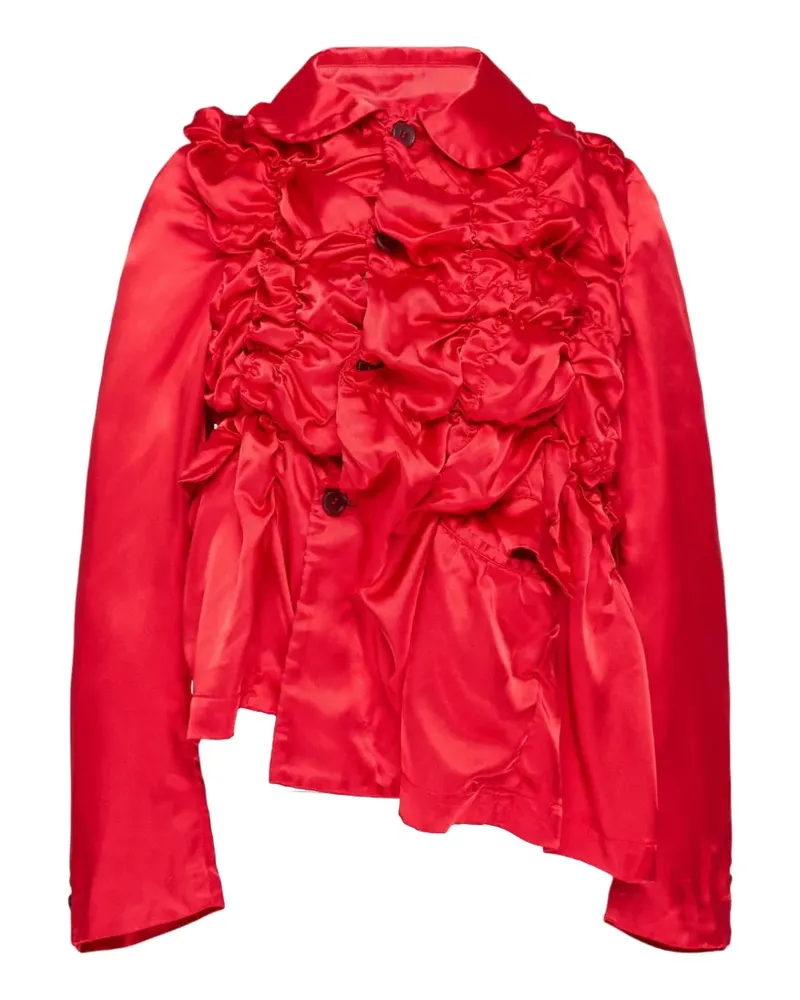 Comme des Garçons ruched asymmetrical jacket - Rot Rot