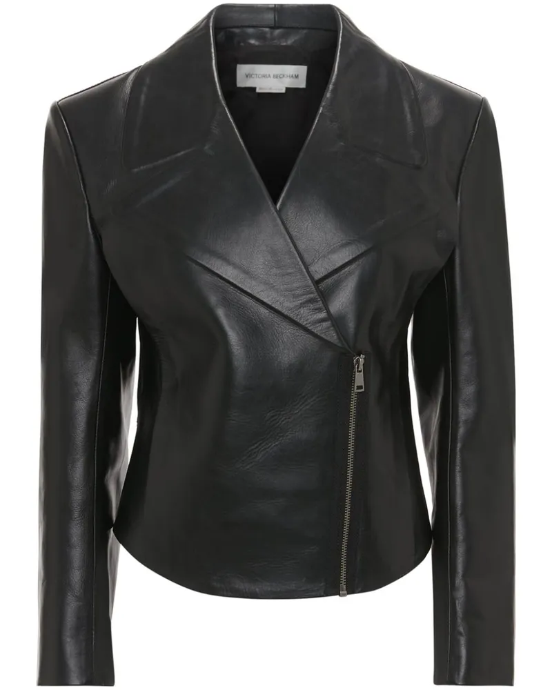 Victoria Beckham Klassische Bikerjacke - Schwarz Schwarz