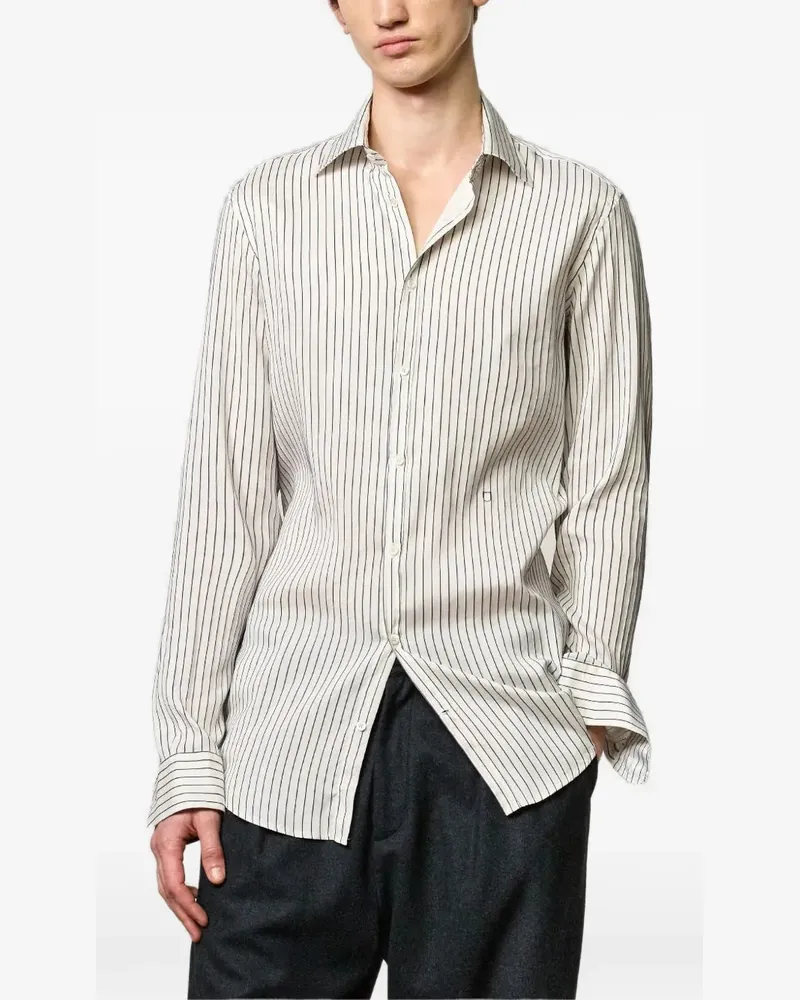 Massimo Alba Genova vertical-stripe shirt - Nude Nude