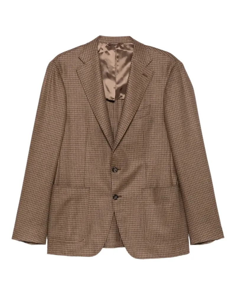 Canali Sakko mit Hahnentrittmuster - Braun Braun