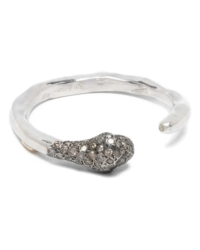 Rosa Maria Penna diamond ring - Silber Silber