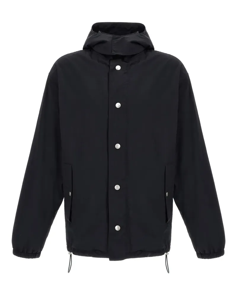 Roberto Cavalli Kapuzenjacke mit Kordelzug - Schwarz Schwarz