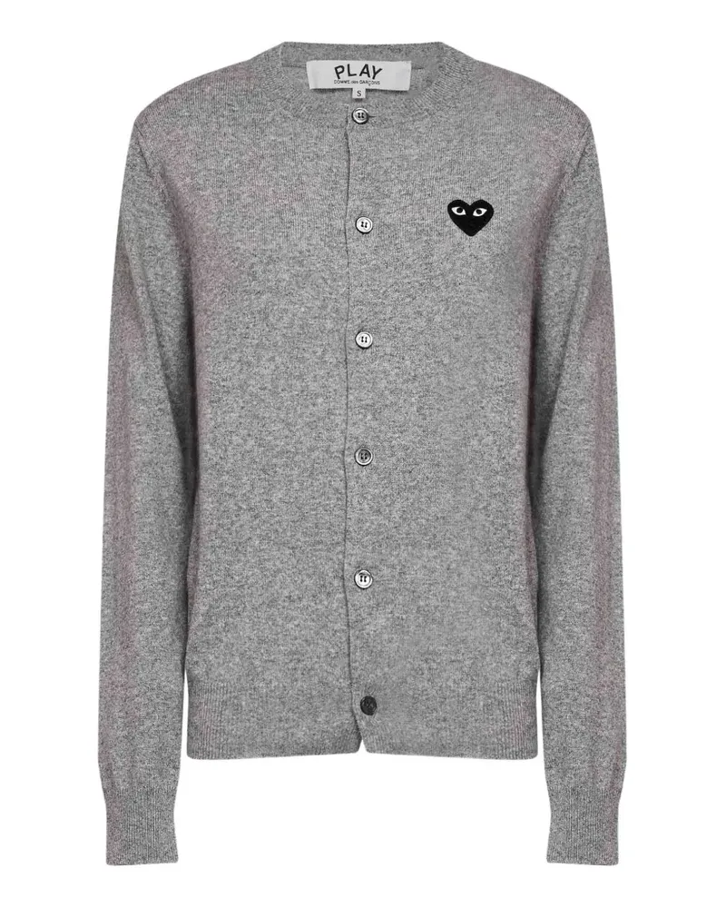 Comme des Garçons heart-emblem cardigan - Grau Grau