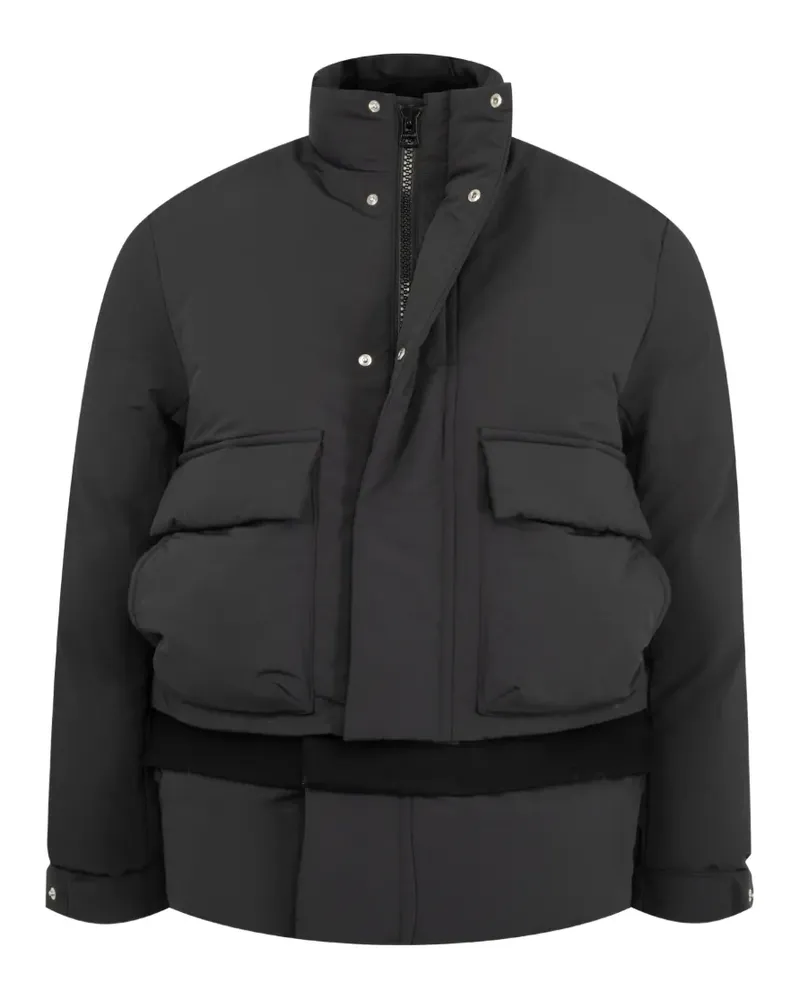 Sacai Gefütterte Jacke im Layering-Look - Schwarz Schwarz