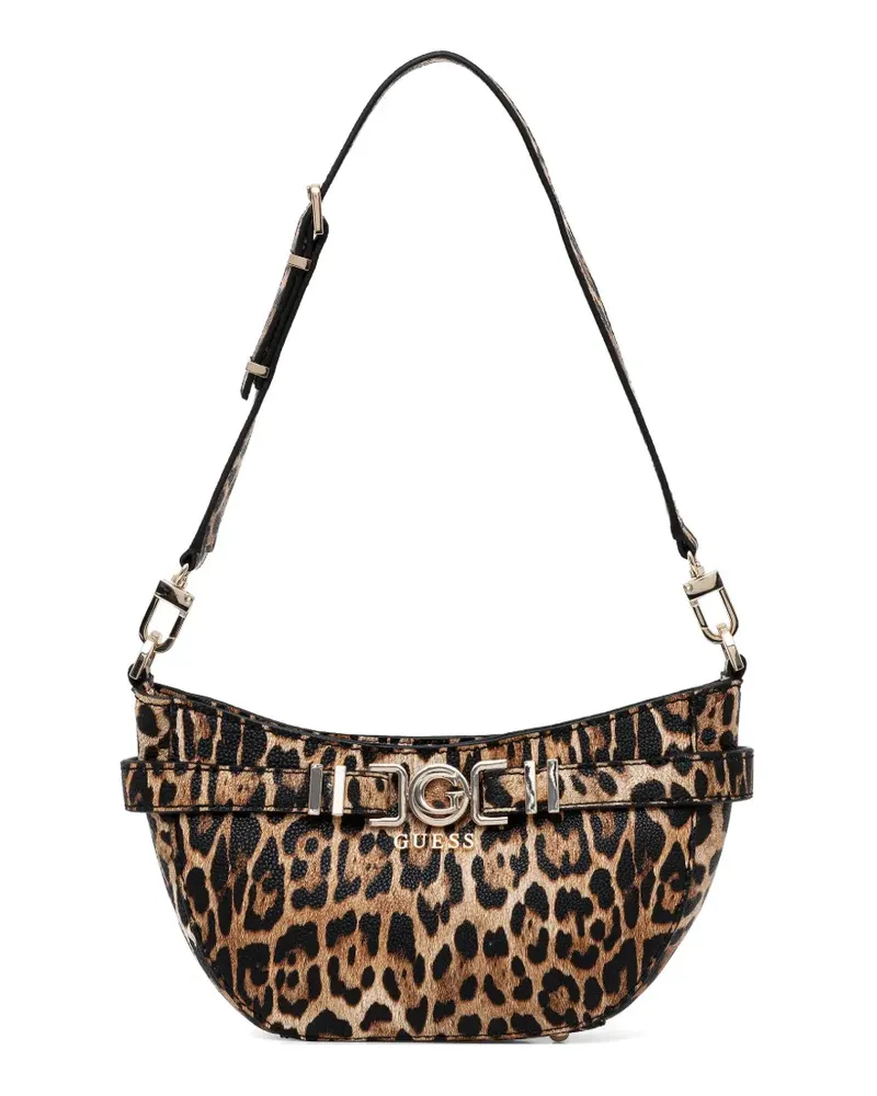 Guess Cirene Tote Bag mit Leopardenprint - Braun Braun