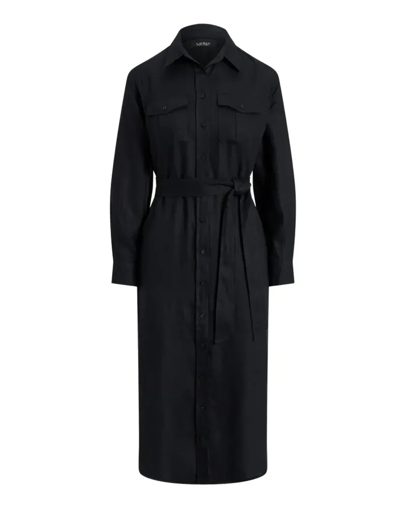 Ralph Lauren Hemdkleid mit Gürtel - Schwarz Schwarz
