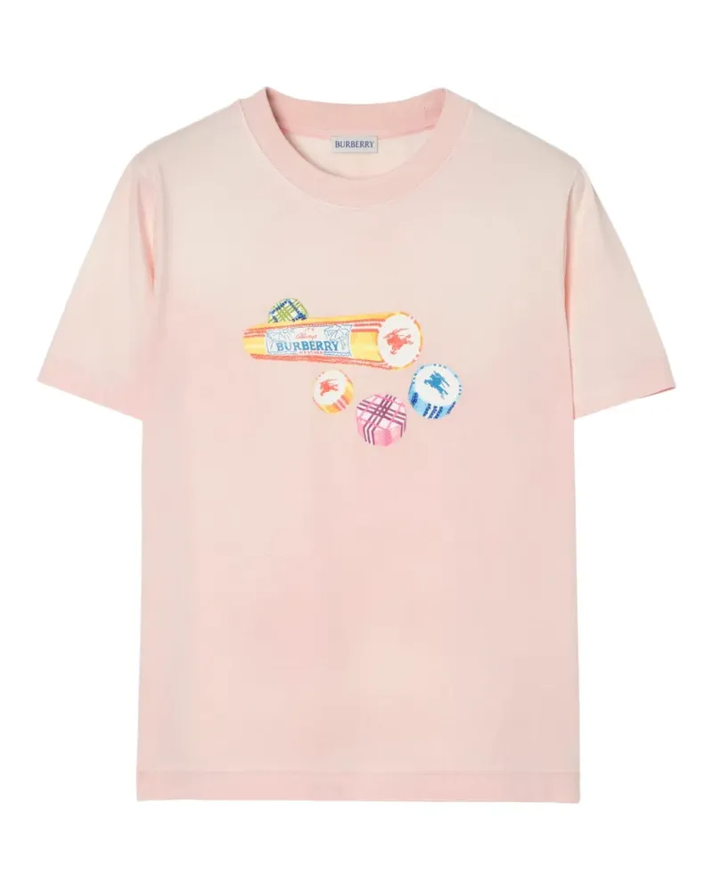 Burberry Candy Rock T-Shirt aus Baumwolle - Rosa Rosa