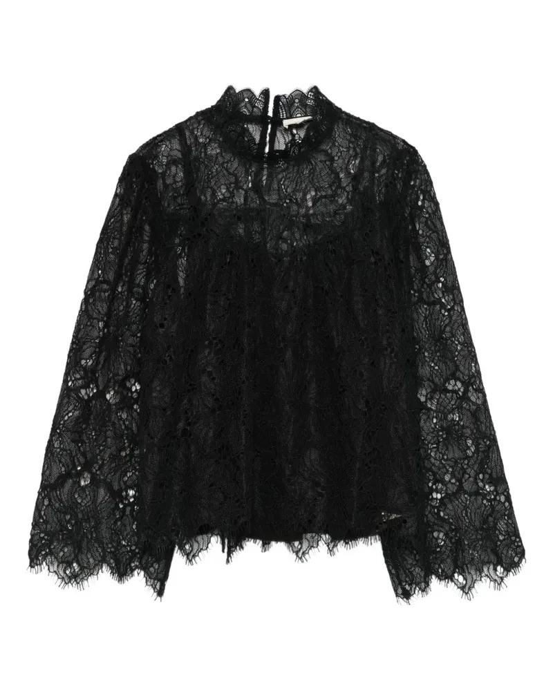 Suncoo Lucia Bluse mit Stehkragen - Schwarz Schwarz