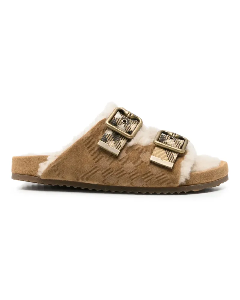 Burberry Check buckle-fastening sandals - Braun Braun