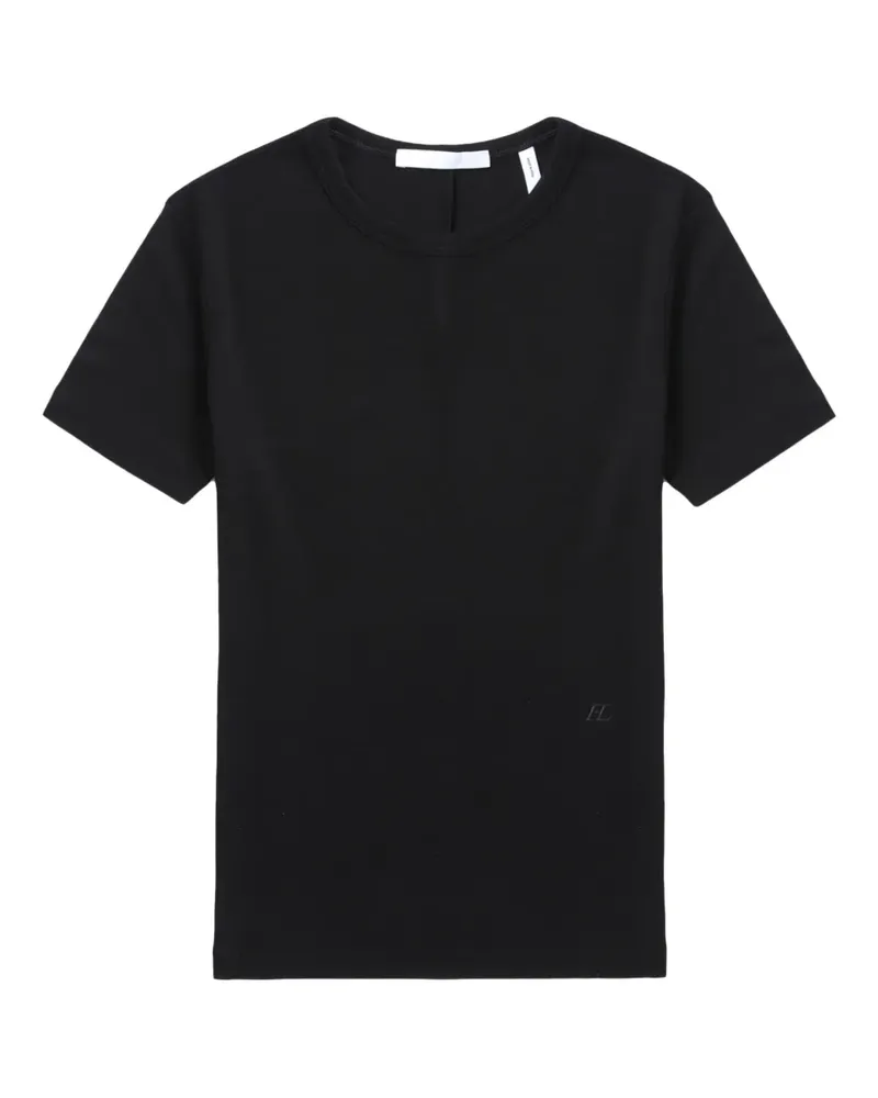 Helmut Lang Shrunken Oberteil aus Rippstrick - Schwarz Schwarz