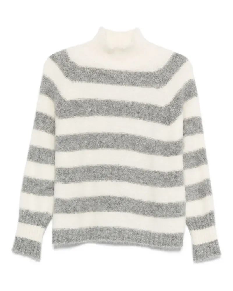 Antonelli Firenze Gestreifter Pullover - Weiß Weiß