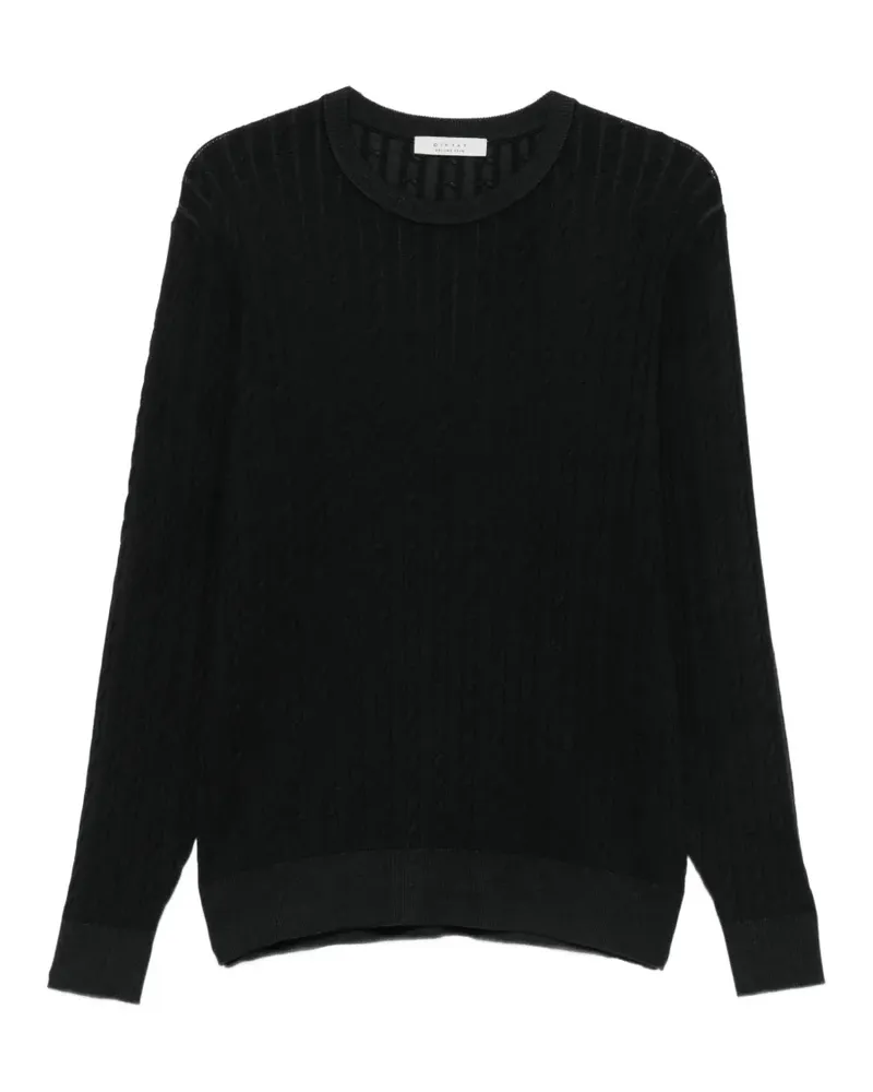 Diktat cable-knit crew-neck sweater - Schwarz Schwarz