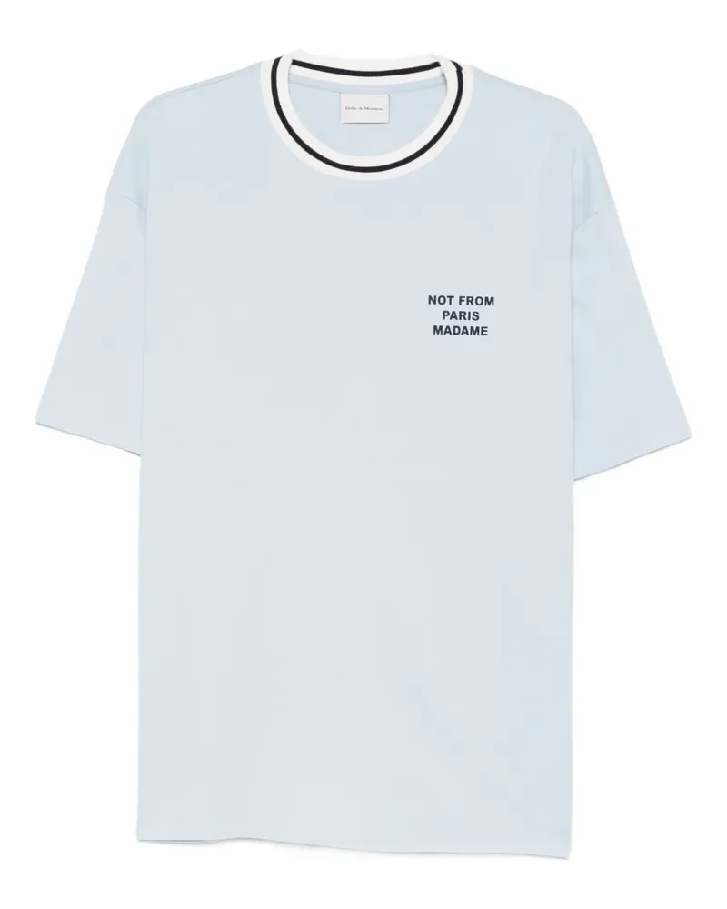 Drôle de Monsieur T-Shirt mit Slogan - Blau Blau