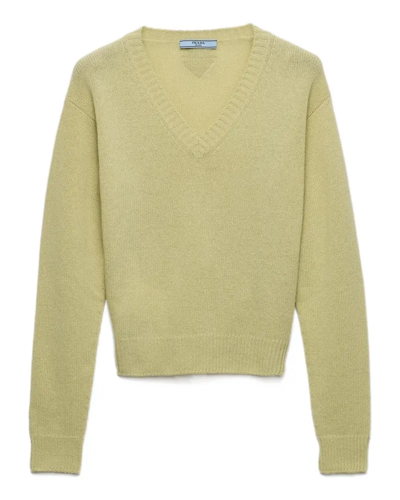 Prada V-neck ribbed sweater - Grün Grün