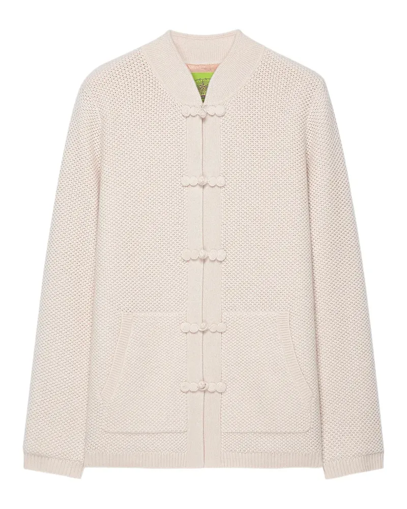 Shanghai Tang Tang frog-fastening cardigan - Nude Nude