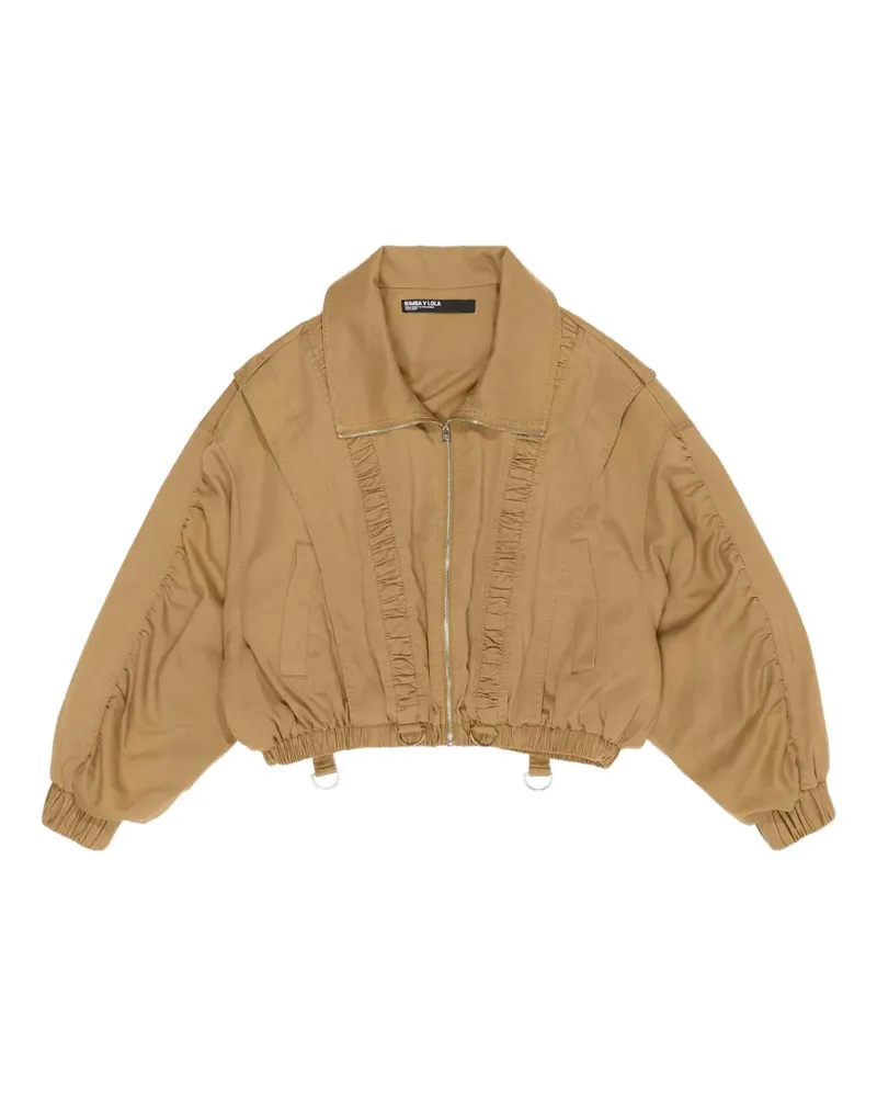 BIMBA Y LOLA Geraffte Jacke mit Reißverschluss - Braun Braun