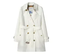 Zweireihiger Trenchcoat - Weiß