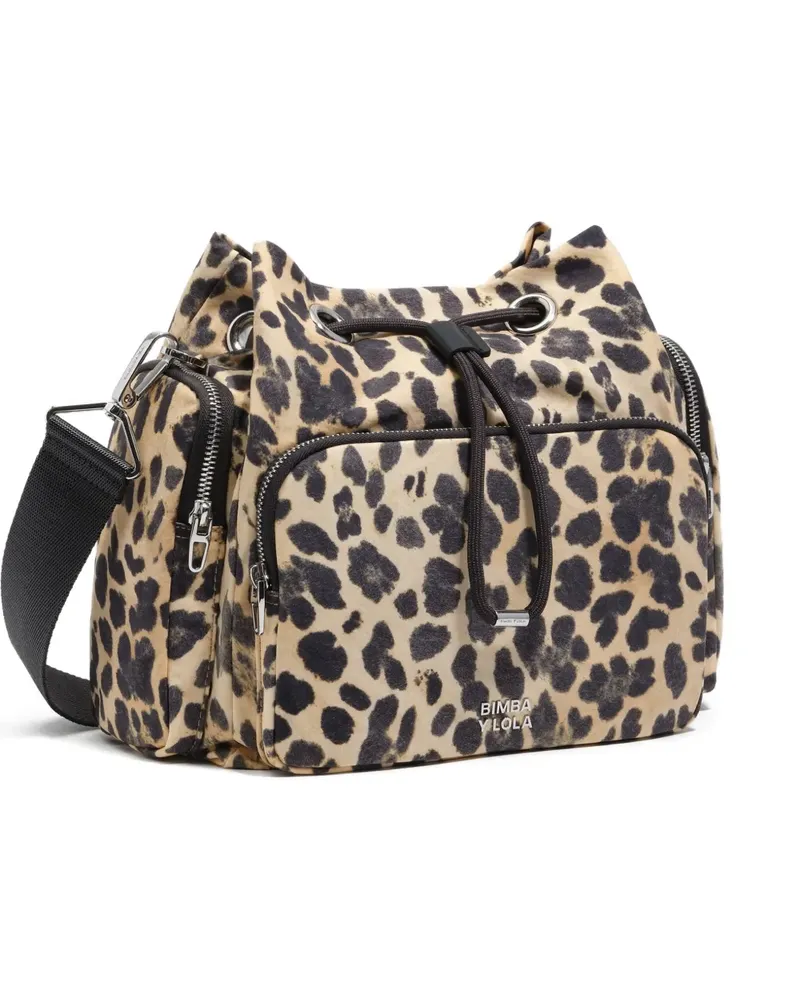 BIMBA Y LOLA Umhängetasche mit Leoparden-Print - Nude Nude