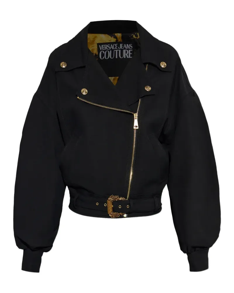 Versace Jeans button belted jacket - Schwarz Schwarz