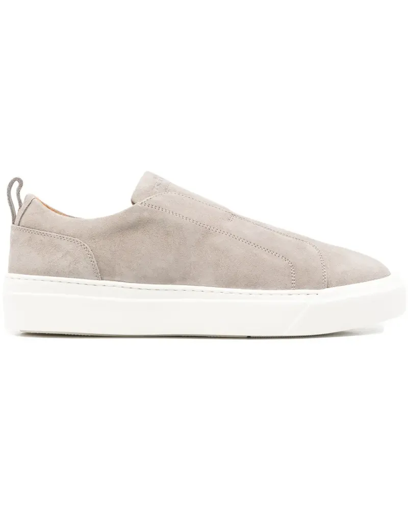Kiton slip-on suede sneakers - Nude Nude