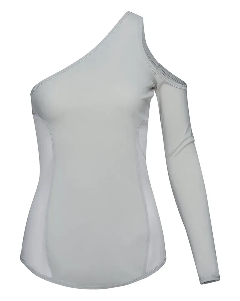 Issey Miyake One-Shoulder-Hemd - Grau Grau