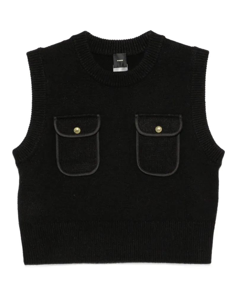 Pinko Pullover mit Taschendetail - Schwarz Schwarz