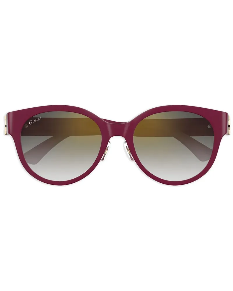 Cartier Sonnenbrille mit rundem Gestell - Rot Rot