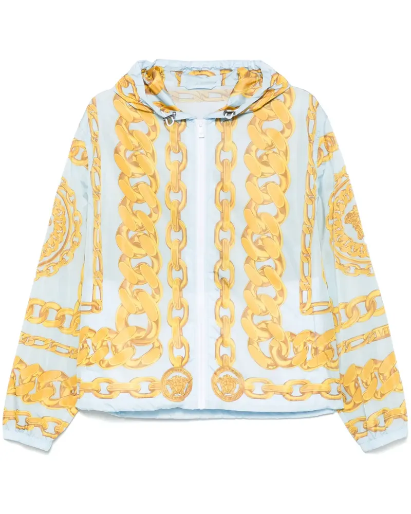 Versace Jacke mit Medusa Chains-Print - Blau Blau