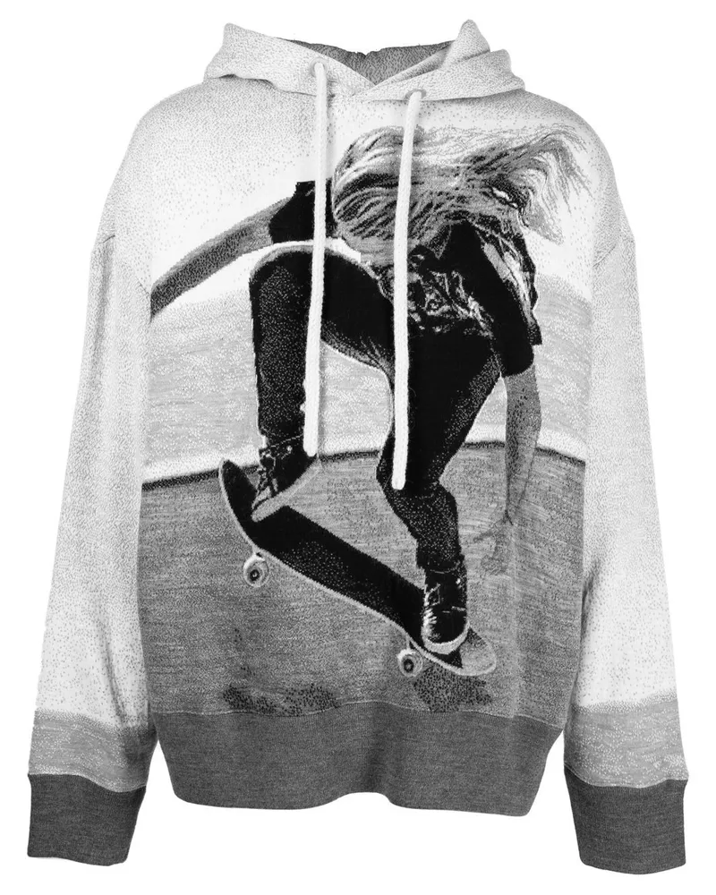 Palm Angels Hoodie mit Skater-Print - Grau Grau